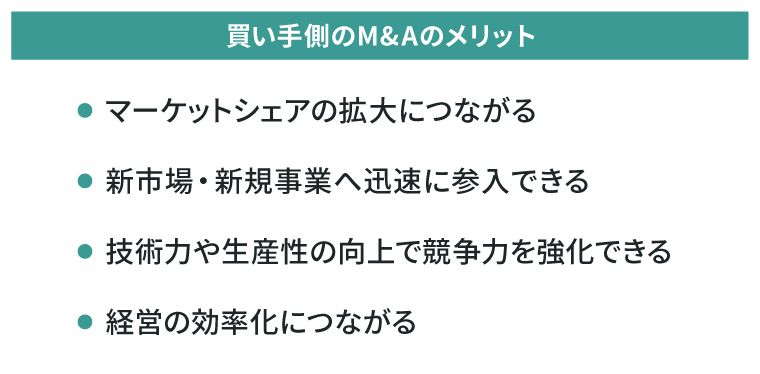 M&A買い手のメリット