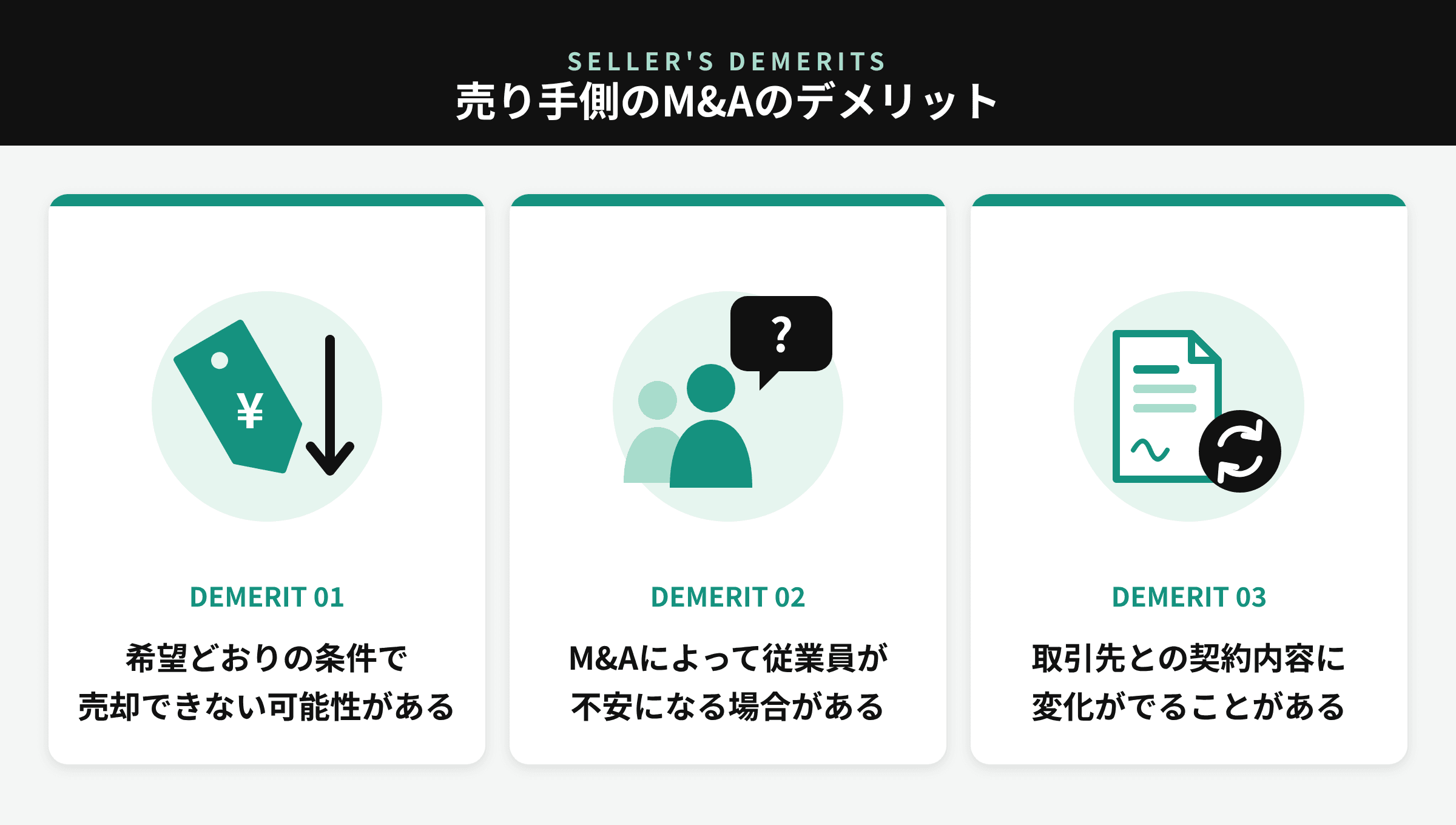 M&A売り手のデメリット
