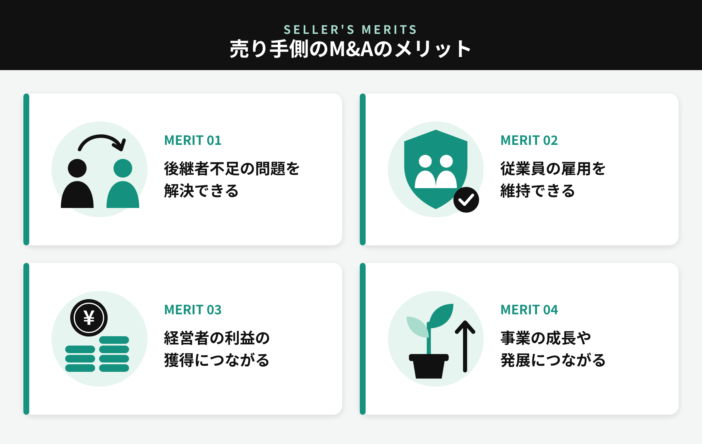 M&A売り手のメリット